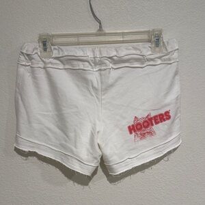Hooters White Large Shorts with Drawstring